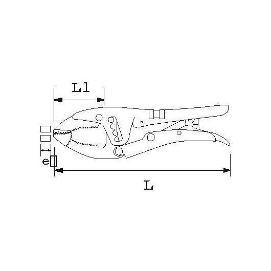 SAM OUTILLAGE - Pince-Etau Grande Capacite Mors Mobile - large