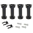 EMUCA - Kit de 4 pieds réglables de 95 à  120mm mm en plastique noir  - EMUCA - 3999517 - vignette