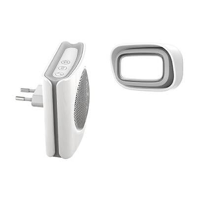 EXTEL - Carillon enfichable sans fil diBi Plug - Blanc - Portée 200m - large