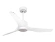 PURLINE - Ventilateur de plafond Réversible  Thermostat Dimmable Wifi Moteur à courant continu Toits en pente Télécommande Lumière à trois tons Adaptateur 2/3 Lames - vignette