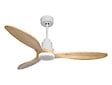 PURLINE - Ventilateur de plafond Réversible  Thermostat Dimmable Wifi Moteur à courant continu Toits en pente Télécommande Lumière à trois tons Hypersilence Mémoire - vignette