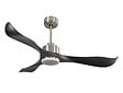PURLINE - Ventilateur de plafond Réversible  Thermostat Dimmable Wifi Moteur à courant continu Toits en pente Télécommande Lumière à trois tons Adaptateur 2/3 Lames - vignette
