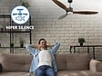 PURLINE - Ventilateur de plafond Réversible  Thermostat Dimmable Wifi Moteur à courant continu Toits en pente Télécommande Lumière à trois tons Hypersilence Mémoire - vignette