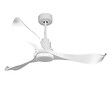 PURLINE - Ventilateur de plafond Réversible  Thermostat Dimmable Wifi Moteur à courant continu Toits en pente Télécommande Lumière à trois tons Adaptateur 2/3 Lames - vignette