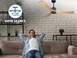 PURLINE - Ventilateur de plafond Réversible  Thermostat Wifi Moteur à courant continu Toits en pente Télécommande Hypersilence Mémoire - vignette