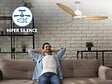 PURLINE - Ventilateur de plafond Réversible  Thermostat Dimmable Wifi Moteur à courant continu Toits en pente Télécommande Lumière à trois tons Hypersilence Mémoire - vignette