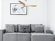 PURLINE - Ventilateur de plafond Réversible  Thermostat Dimmable Wifi Moteur à courant continu Toits en pente Télécommande Lumière à trois tons Hypersilence Mémoire - vignette
