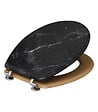 5 FIVE SIMPLY SMART - Abattant WC standard en Bois Noir effet marbre - vignette