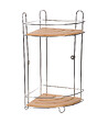5 FIVE SIMPLY SMART - Étagère d'angle 2 niveaux en Métal et Bambou H 40 cm - vignette