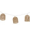 ATMOSPHERA - Guirlande Lumineuse Solaire 10 petits Abat-jours aspect Rotin LED Blanc chaud sur 3.35 mètres - vignette