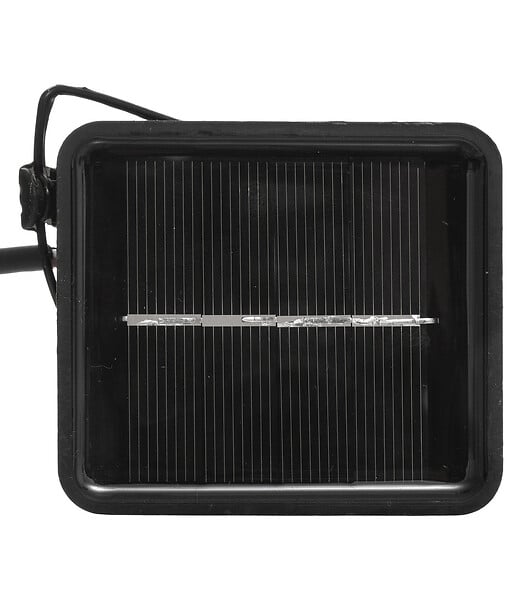 ATMOSPHERA - Guirlande Lumineuse Solaire 10 petits Abat-jours aspect Rotin LED Blanc chaud sur 3.35 mètres - large