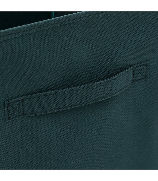 5 FIVE SIMPLY SMART - Boîte de rangement en tissu Vert pétrole 31 x 31 x 31 cm - large