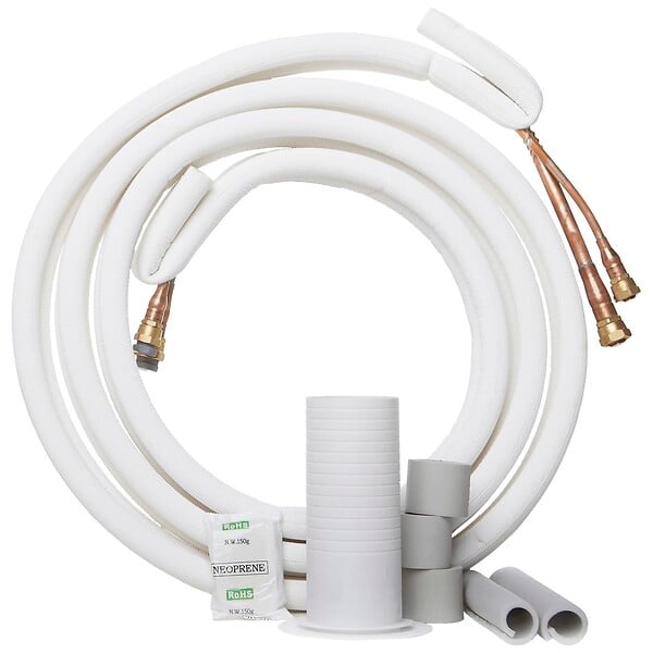 QLIMA - Kit liaison frigorifique tuyau gaz climatiseur - Blanc - 4m - large