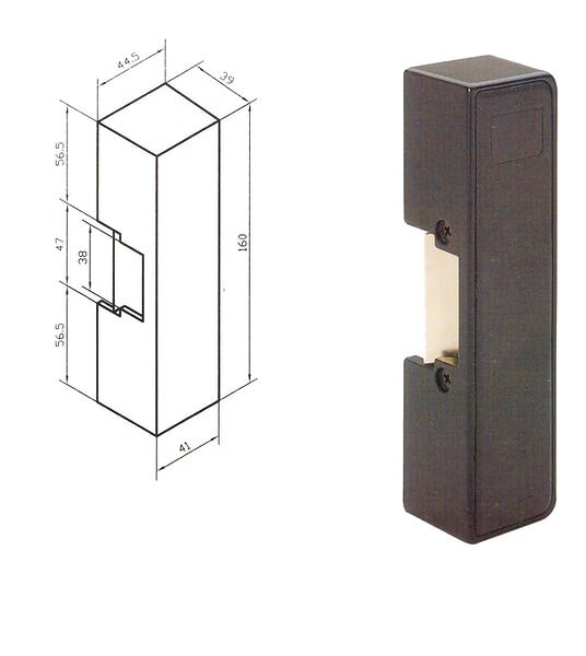 METALUX - Gâche à  émission PA 12V METALUX pour porte antipanique - BE28520000 - large