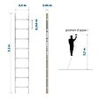 HOSTRÃ–M - Echelle simple StablePro 8 marches en aluminium, légère et durable, hauteur de travail maximale 3,2m, garantie 5 ans, charge maximale 150kg, Hostrom - vignette