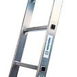 HOSTRÃ–M - Echelle simple StablePro 8 marches en aluminium, légère et durable, hauteur de travail maximale 3,2m, garantie 5 ans, charge maximale 150kg, Hostrom - vignette