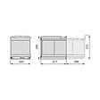EMUCA - Poubelle de recyclage pour fixation inférieure et extraction automatique dans caisson de cuisine 1x16litres 2x7,5litres, Plastique gris - vignette