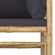 VIDAXL - vidaXL Salon de jardin 8 pcs avec coussins gris foncé Bambou - vignette