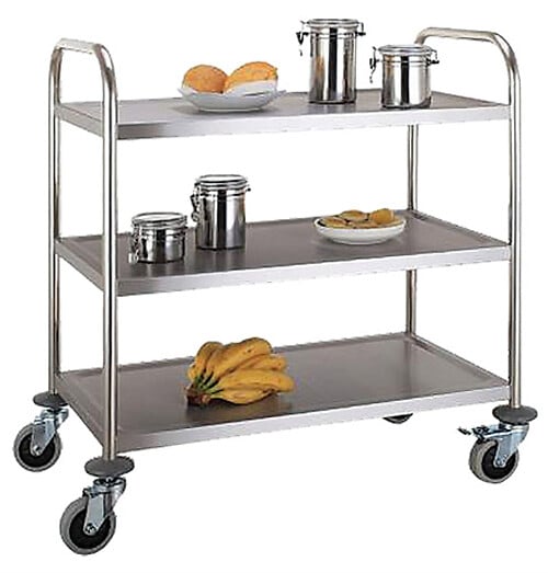 STOCKMAN - Servante inox 304 100kg 3 plateaux - STOCKMAN - SVT3/100 - large