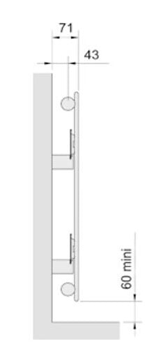 ACOVA - Radiateur Fassane Prem's - Vertical simple - Puissance 1240W - H: 2000 - L: 592 - Blanc - large