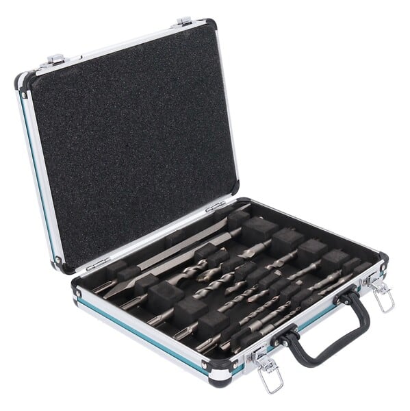 MAKITA - Coffret de 11 Forets et 2 Outils Burinage MAKITA D-42400 à emmanchement SDS-PLUS - large