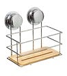 5 FIVE SIMPLY SMART - Étagère de douche en Bambou et Métal fixation à ventouses - vignette