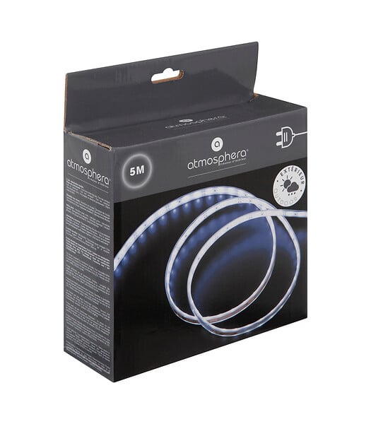 ATMOSPHERA - Ruban lumineux d'extérieur LED Blanc froid longueur 5 mètres - large