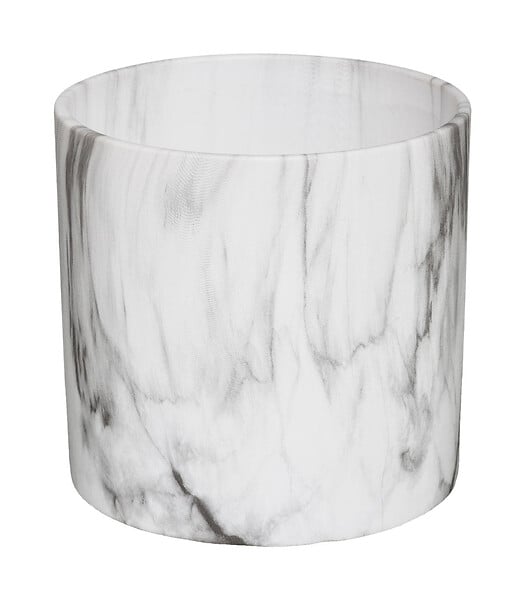 ATMOSPHERA - Lot de 2 Pots de fleurs en Céramique effet Marbre Noir & Blanc - large