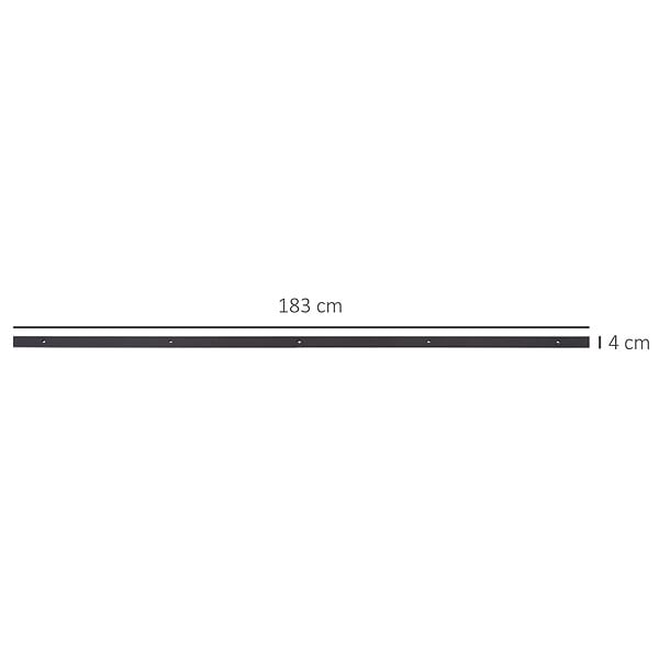 HOMCOM - Kit de porte coulissante système galandage pour porte épaisseur 35-45 ou 40-45 mm longueur rail 1,83 m charge max. 100 Kg acier brun - large