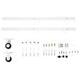HOMCOM - Kit de porte coulissante système galandage pour porte épaisseur 35-45 ou 40-45 mm longueur rail 1,83 m charge max. 100 Kg acier blanc - vignette