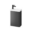 CERSANIT - Meuble lave-mains - 40x22cm - Gain de place - Gris anthracite mat - vignette