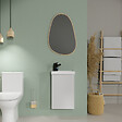 CERSANIT - Meuble lave-mains 40x22 cm-Gain de place-Gris Clair - vignette