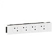 LEGRAND - Prise 4x 2P+T 16A pour goulotte 8 modules - Mosaic - blanc - Legrand - vignette