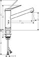 HANSGROHE - Robinet de cuisine rabattable HANSGROHE Zesis M33 160 chromé - vignette