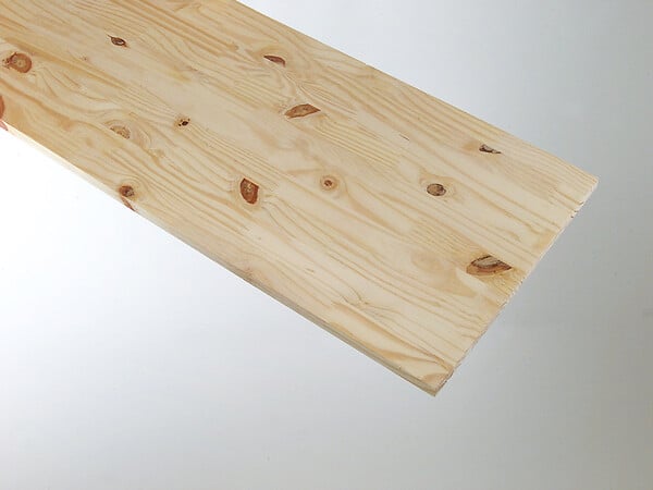 AJ TIMBER - Tablette pin lamellé-collé rustique - L.200xl.20cmxEp.18mm - large
