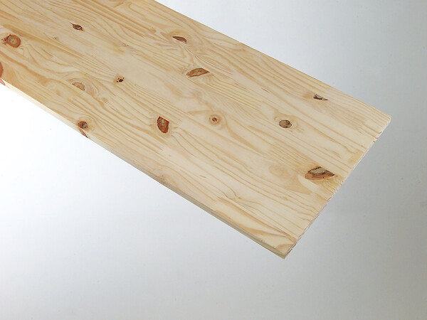 AJ TIMBER - Tablette pin lamellé-collé rustique - L.200xl.60xEp.18mm - large