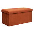 ATMOSPHERA - Pouf pliant et Coffre de rangement en tissu Ambre 76 x 38 cm - vignette