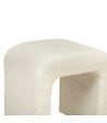 ATMOSPHERA - Pouf en tissu à bouclettes Blanc 41 x H 43 cm - vignette