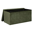 ATMOSPHERA - Pouf pliant et Coffre de rangement en tissu Vert kaki 76 x 38 cm - vignette
