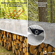 VOUNOT - Bâche de Protection en Polyéthylène resistant et impermeable 180g/m² blanche 1.5x6m - vignette
