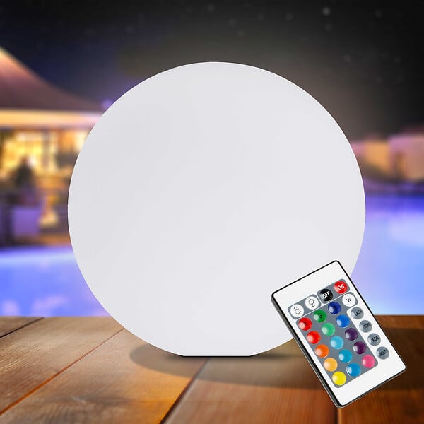 OVIALA - Boule led lumineux polyéthylène blanche - large