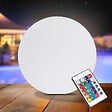 OVIALA - Boule led lumineux polyéthylène blanche - vignette
