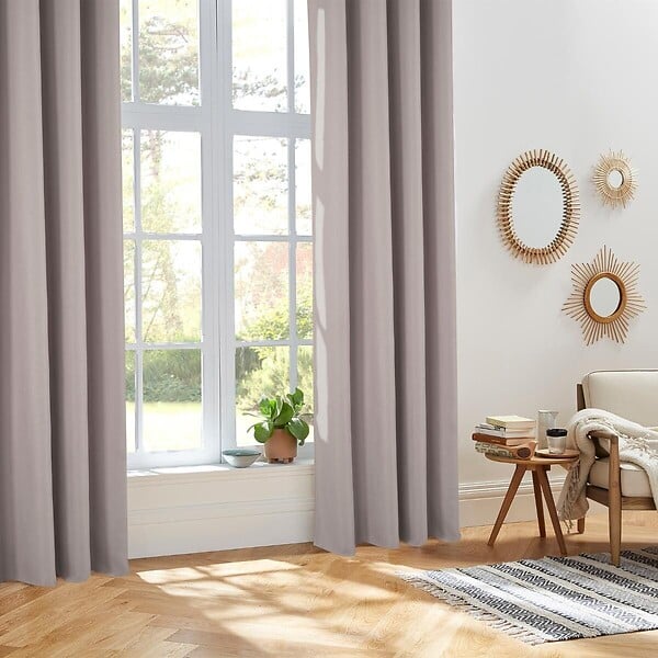 ATMOSPHERA - Rideau à œillets Isolant Beige Lin   140 x 260 cm - large