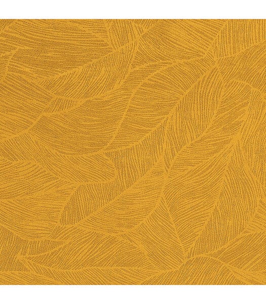 ATMOSPHERA - Rideau à œillets Occultant Ocre Feuille en relief 140 x 260 cm - large
