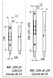 MAP MASSARD - Verrou à onglet N°120 MAP MASSARD - A encastrer - Pêne rond Ø6 - L.110 mm - Zingué - Boîtier 13x13 mm - Avec gâche - 120110 - vignette