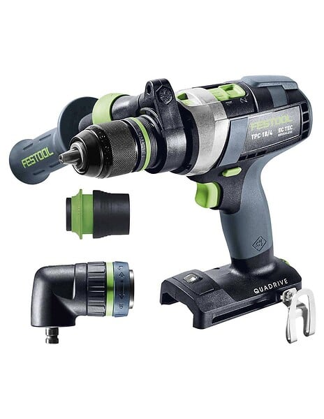 FESTOOL - Perceuse à Percussion FESTOOL QUADRIVE TPC 18/4 I-Basic-Set (Machine seule Systainer SYS3 DF M 187 Accessoires) - large