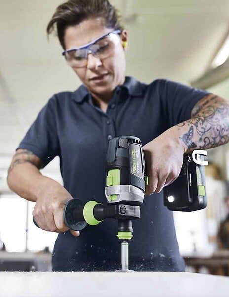 FESTOOL - Perceuse à Percussion FESTOOL QUADRIVE TPC 18/4 I-Basic-Set (Machine seule Systainer SYS3 DF M 187 Accessoires) - large