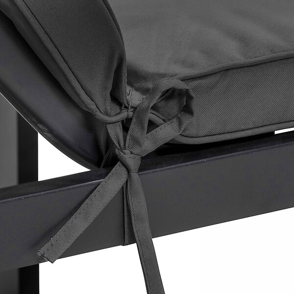 OVIALA - Coussin bain de soleil polyester gris 186x53x5 cm - Picchu - large