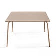 OVIALA - Ensemble table de jardin carrée et 8 fauteuils en métal taupe - Palavas - vignette