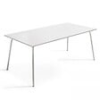 OVIALA - Ensemble table de jardin et 6 chaises en métal blanc - Palavas - vignette